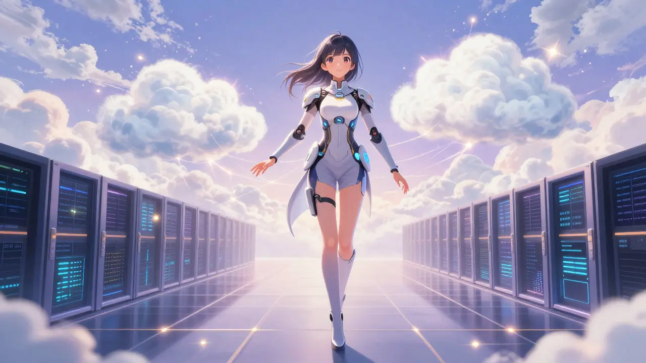 Shoujo character bridging on-premise servers and cloud infrastructure