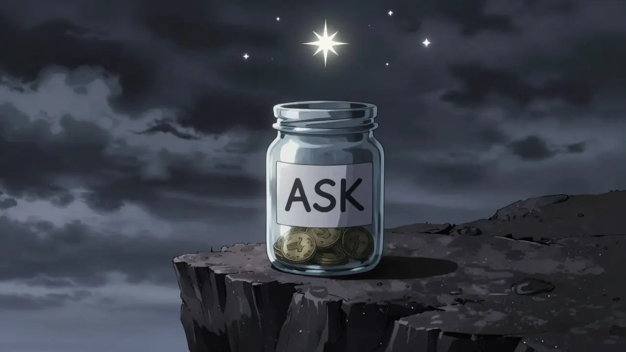 Fragile token jar on cliff edge, high risk