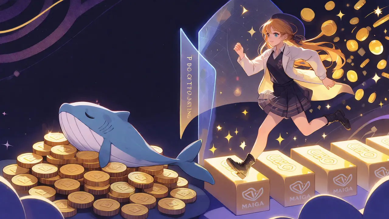 Active trader earning rewards in a shoujo-style Proof of Trading visualization.